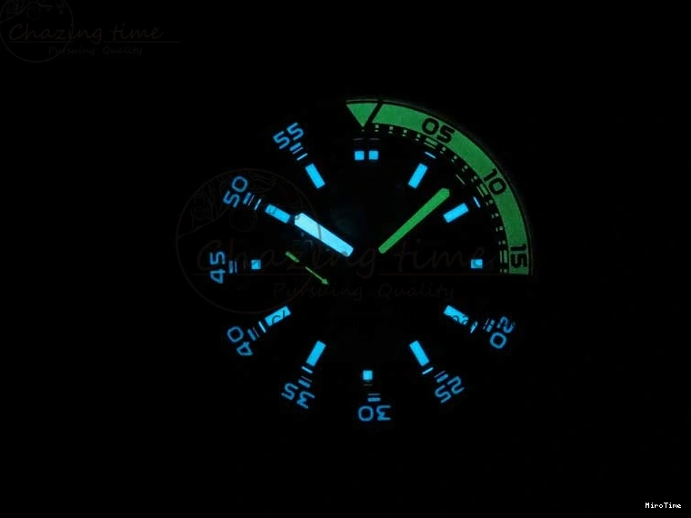 MIROTIME 0305 Aquatimer Chrono IW376702 SS BLS 1:1 Best Edition Black Dial on Black Rubber Strap A WellDesigned 7105